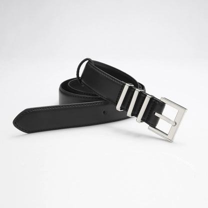 SILVER LEATHER BELT JIN05