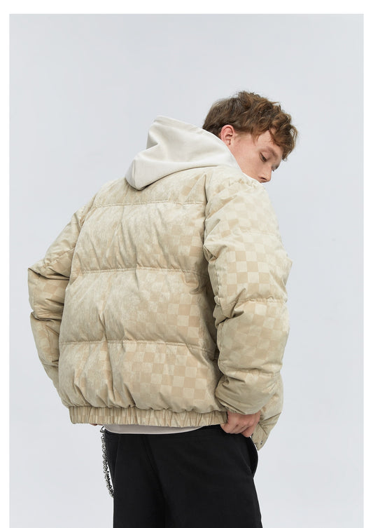 CHECKERBOARD PUFFER JACKET