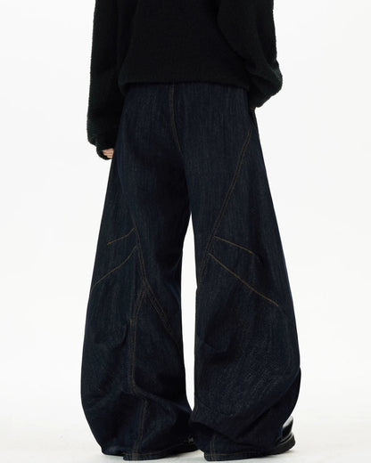 SIDE BUTTON WIDE DENIM