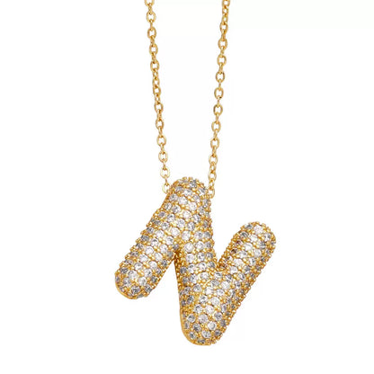 ICY CRYSTAL INITIAL NECKLACE (GOLD)