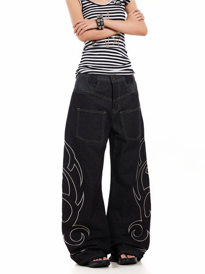 SIDE GRAPHIC REVERSE POCKET DENIM