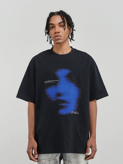DARK ABSTRACT PHANTOM PRINT T-SHIRT