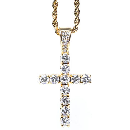 ICED CROSS CHAIN NACKLACE