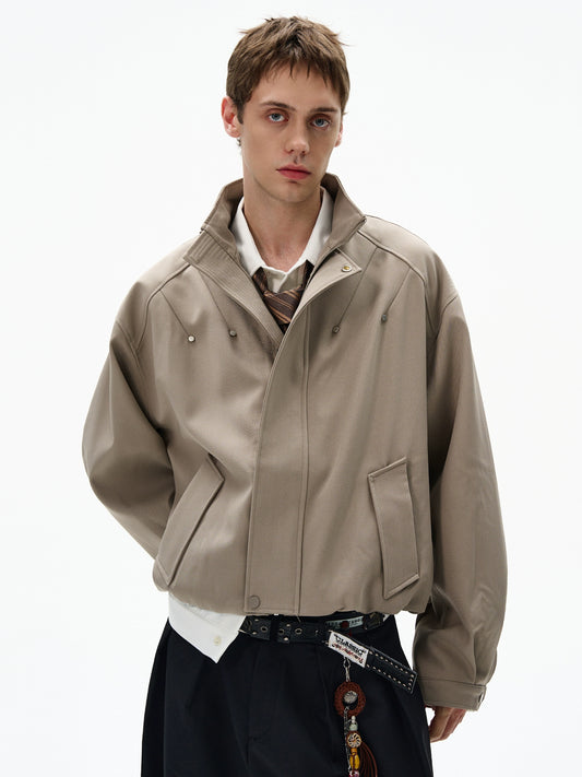 AMERICAN LOOSE DECONSTRUCTED RIVET FLIGHT JACKET