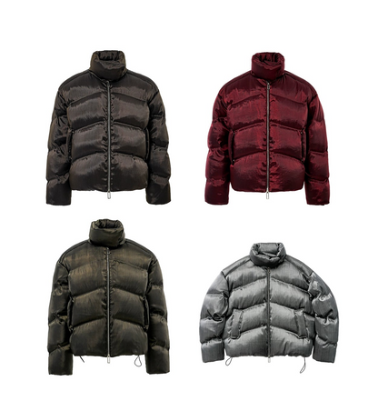 HEAVY LIQUID METAL TEXTURE DOWN JACKET