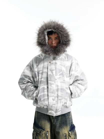 CAMOUFLAGE FUR JACKET