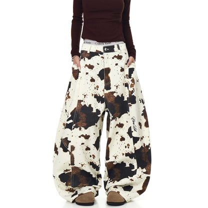 VINTAGE COWHIDE WIDE LEG PANTS