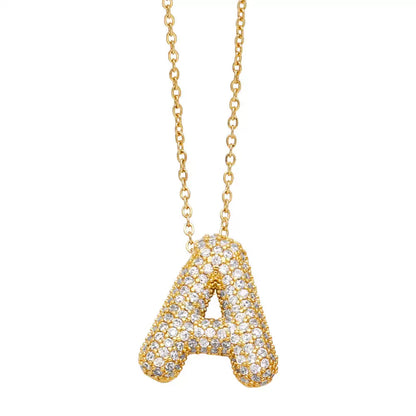 ICY CRYSTAL INITIAL NECKLACE (GOLD)