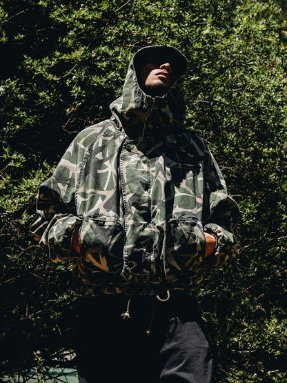 CAMOUFLAGE RAGLAN BOMBER JACKET