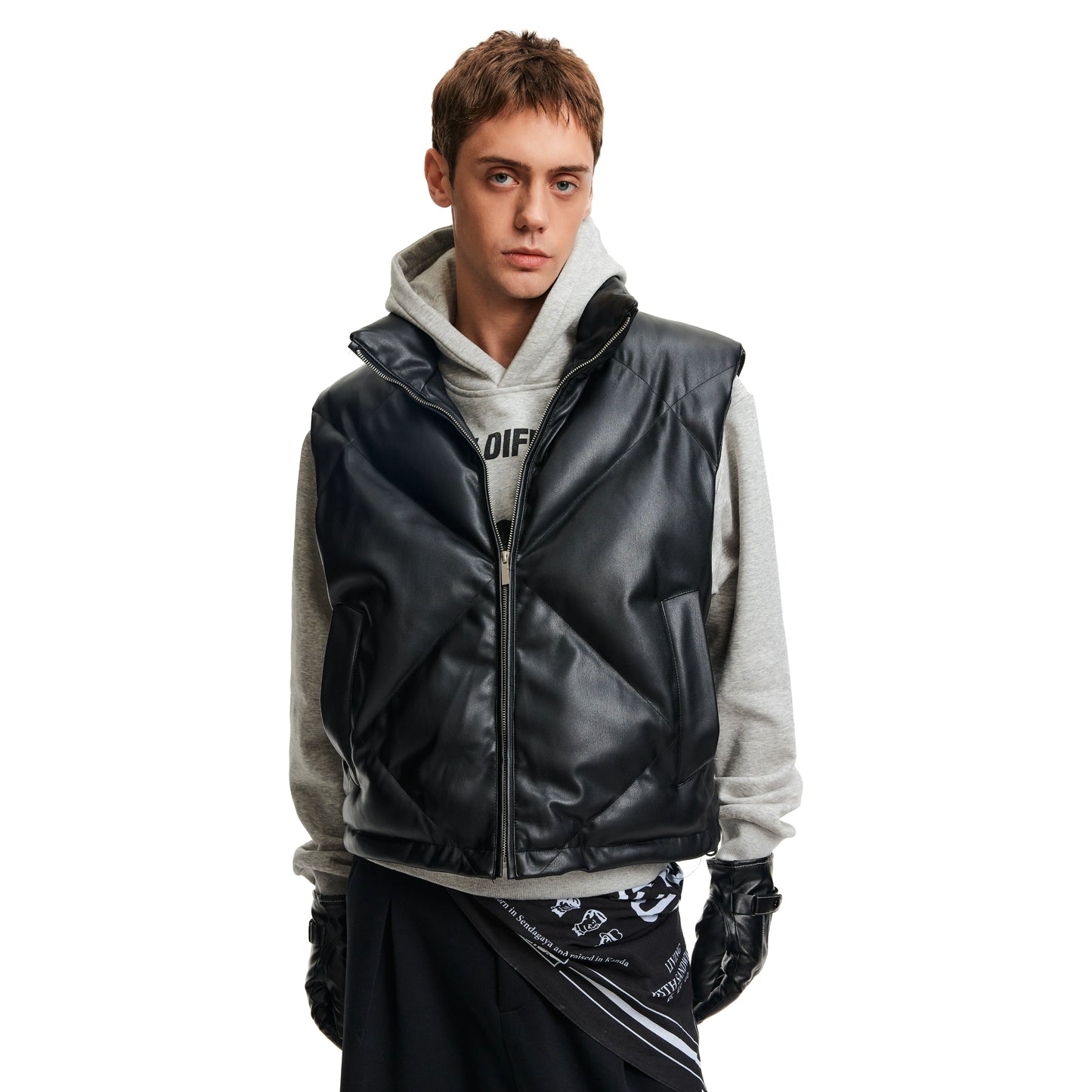 PU LEATHER PADDED VEST