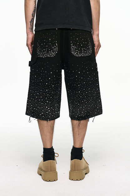 RHINESTORE HALF DENNIM