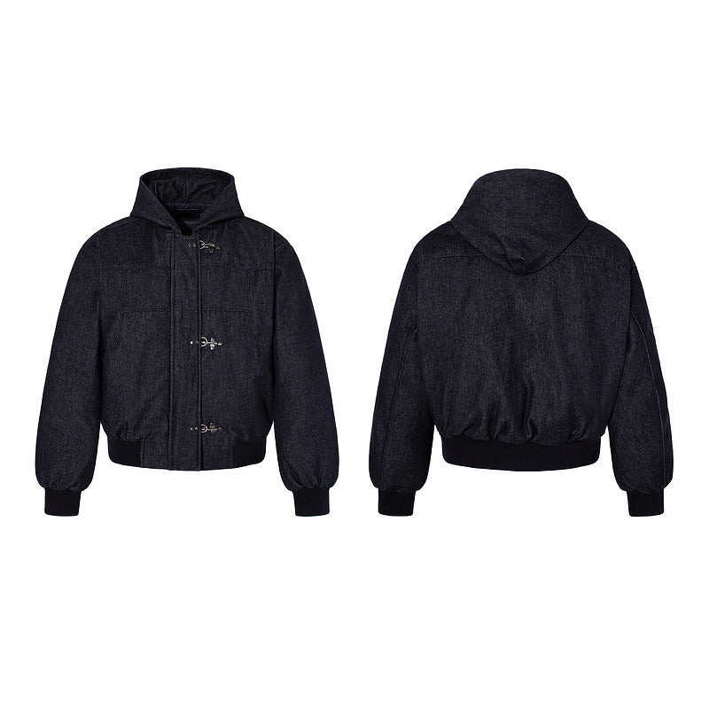 DENIM HOOD FIREMAN JACKET