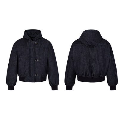 DENIM HOOD FIREMAN JACKET