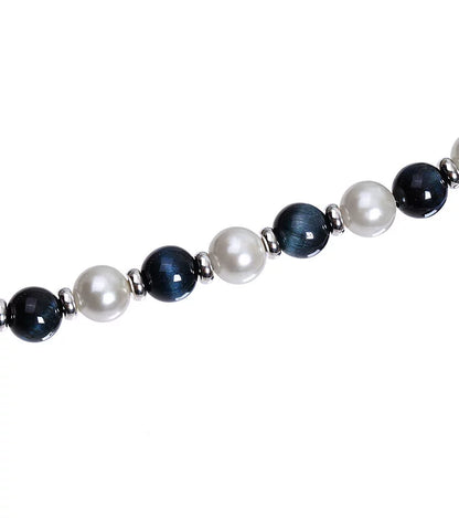 PEARL STONE ICED CROSS NECKRACE