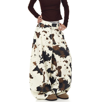 VINTAGE COWHIDE WIDE LEG PANTS