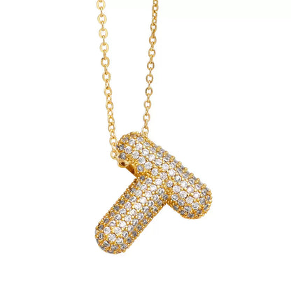 ICY CRYSTAL INITIAL NECKLACE (GOLD)
