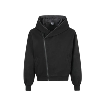 DIAGONAL ZIPPER HOODIE