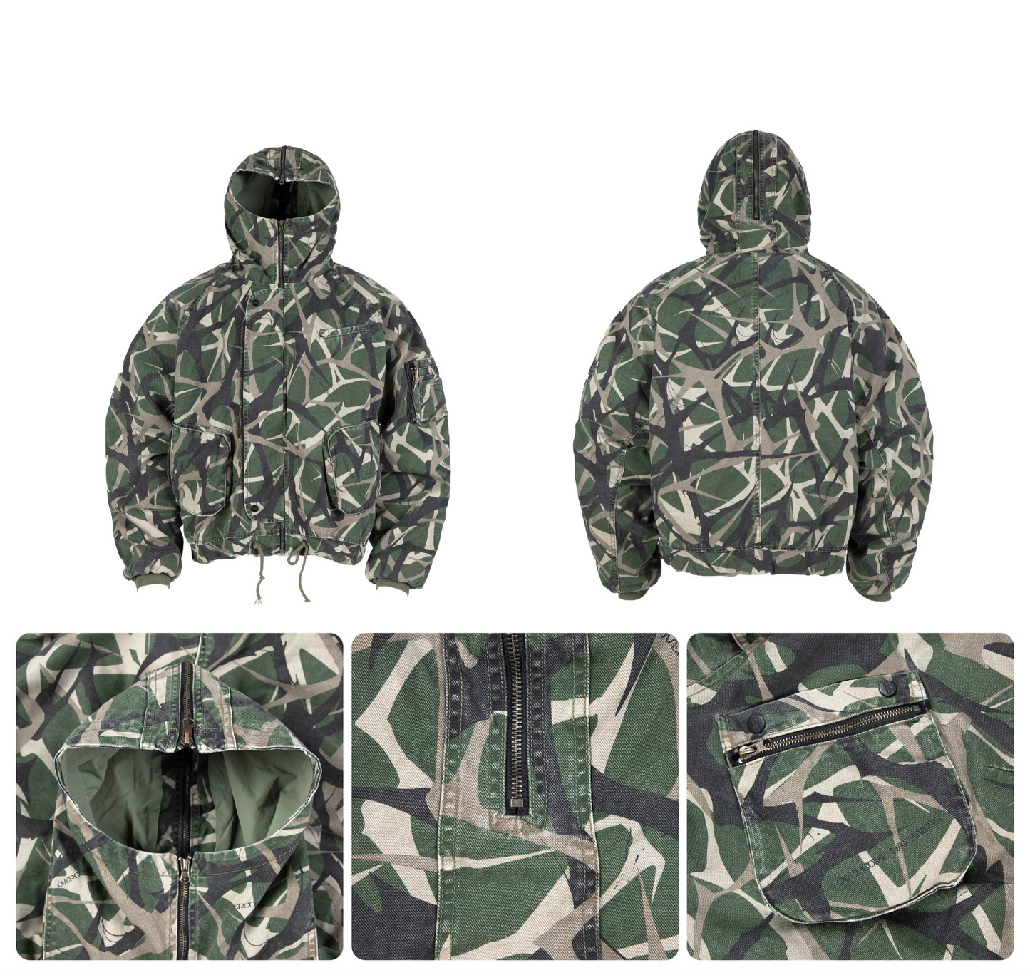 CAMOUFLAGE RAGLAN BOMBER JACKET