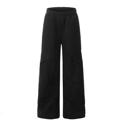 STRUCTURED PLEAT BAGGY SWEAT PANTS