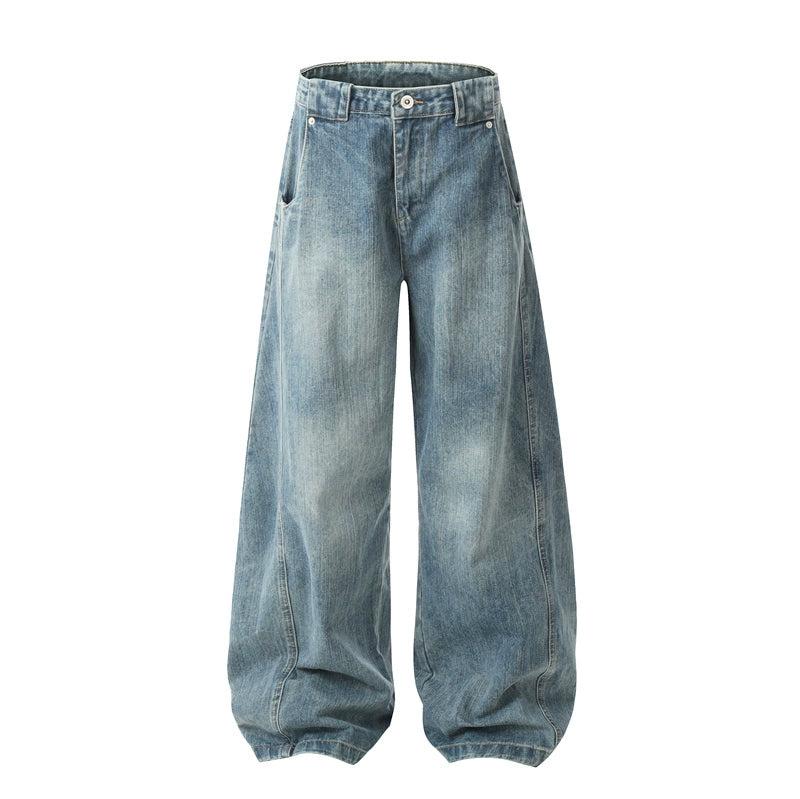 VINTAGE WASHED BAGGY DENIM PANTS