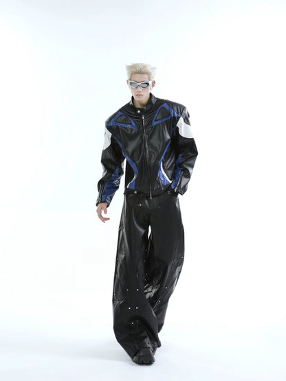 PU LEATHER BIKER JACKET