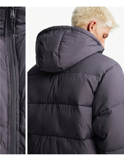 DUSK SHADOW HOODED DOWN JACKET