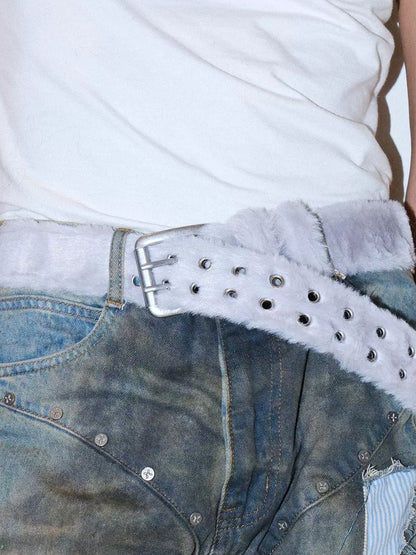 FUR GROMMET BELT