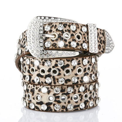 RHINESTONES PIN BUCKLE BELT