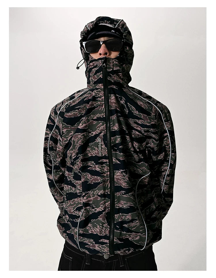 CURVE LINE NYLON JACKET