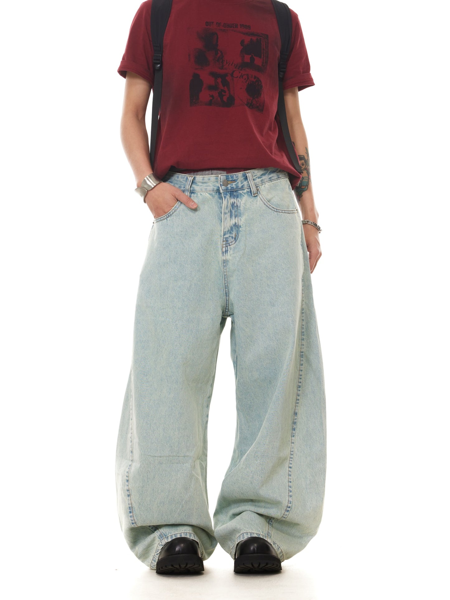 VINATAGE BAGGY WASHED DENIM