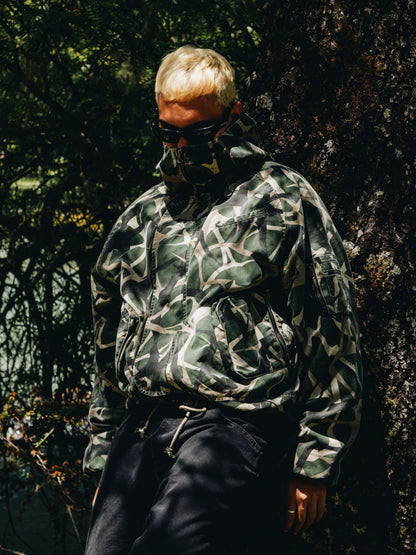 CAMOUFLAGE RAGLAN BOMBER JACKET