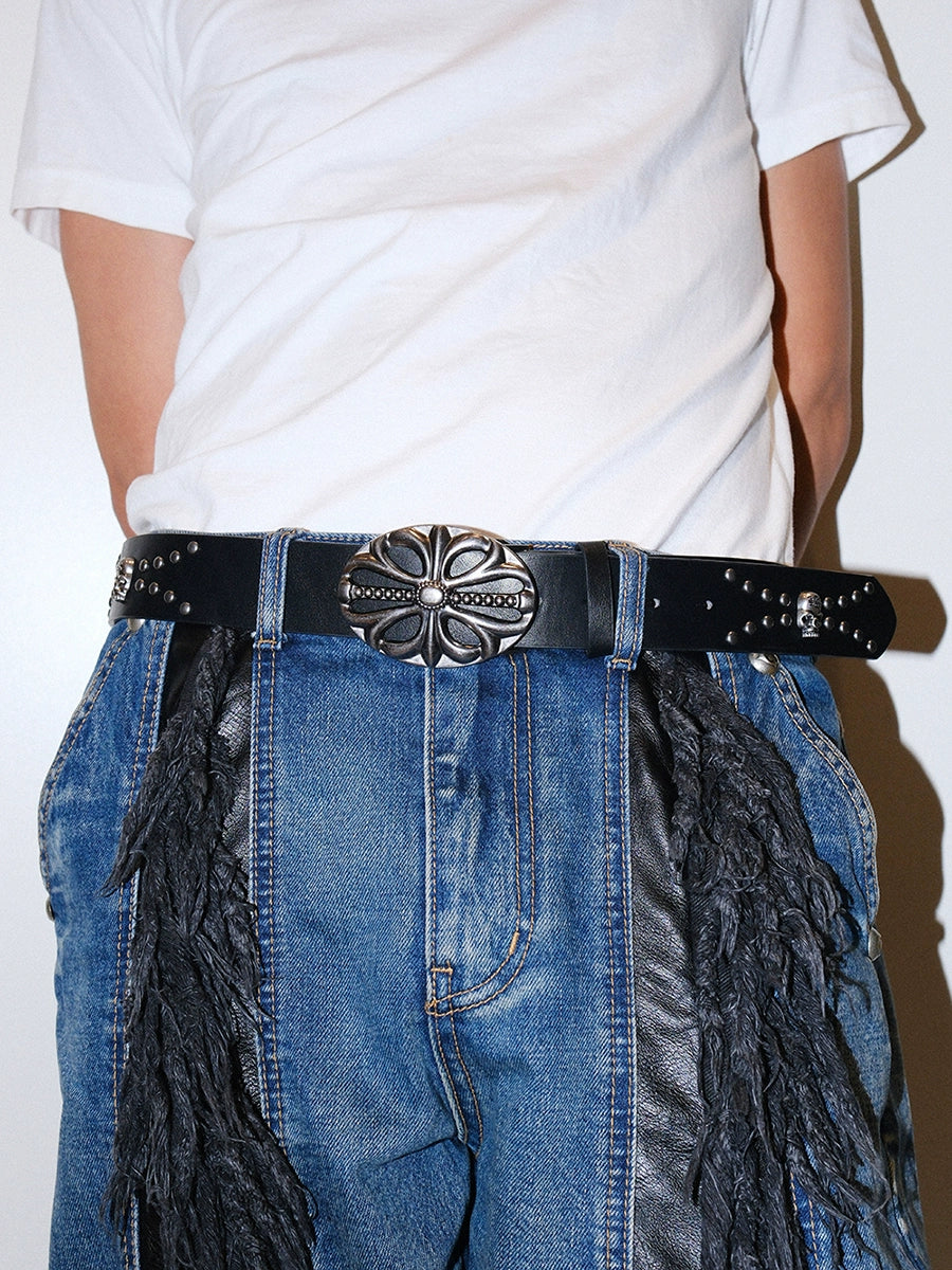 VINTAGE CROSS ICON TUDDED BELT
