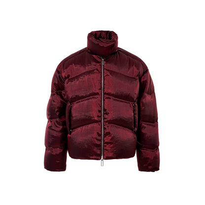 HEAVY LIQUID METAL TEXTURE DOWN JACKET