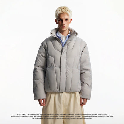 ESSENTIAL PUFFED STAND COLLAR DOWN JACKET