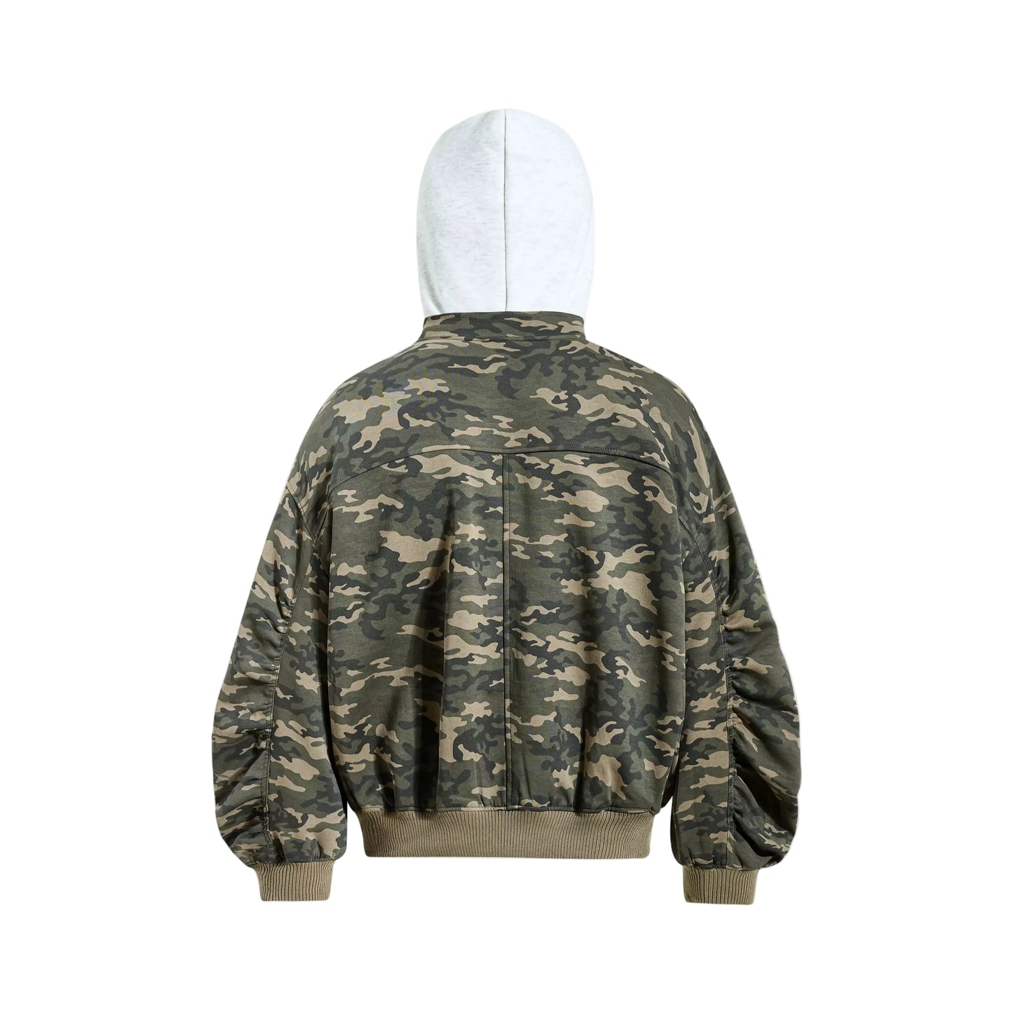 CAMO HOODED ZIP JACKET