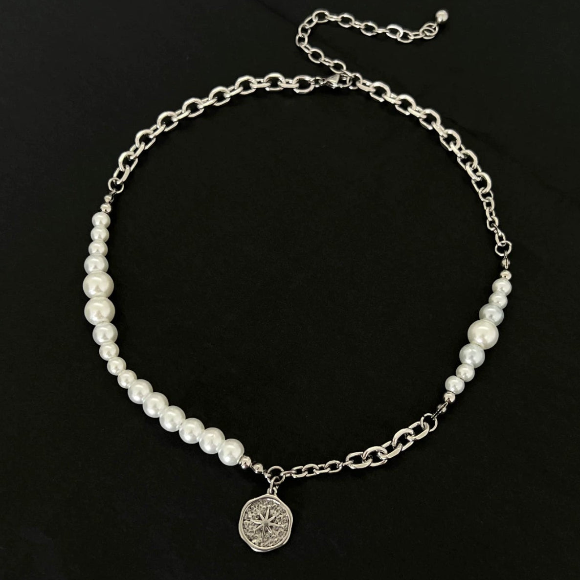 MARBLE COMPASS NECKLACE
