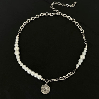 MARBLE COMPASS NECKLACE
