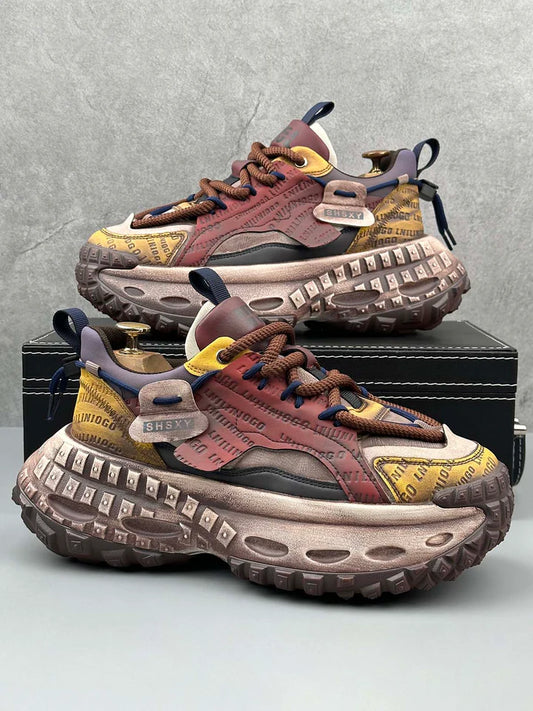 STITCHING LETTER PLATFFOM SNEAKER