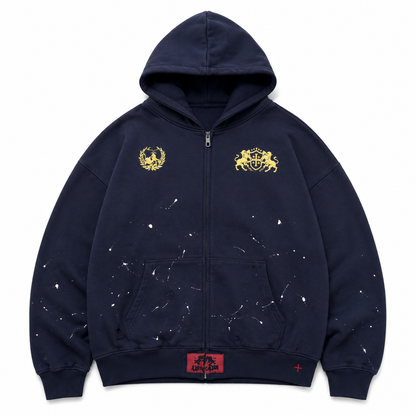 ROYAL CREST SPLASH ZIP HOODIE
