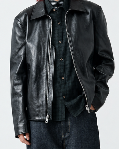 WRINKLE LEATHER JACKET