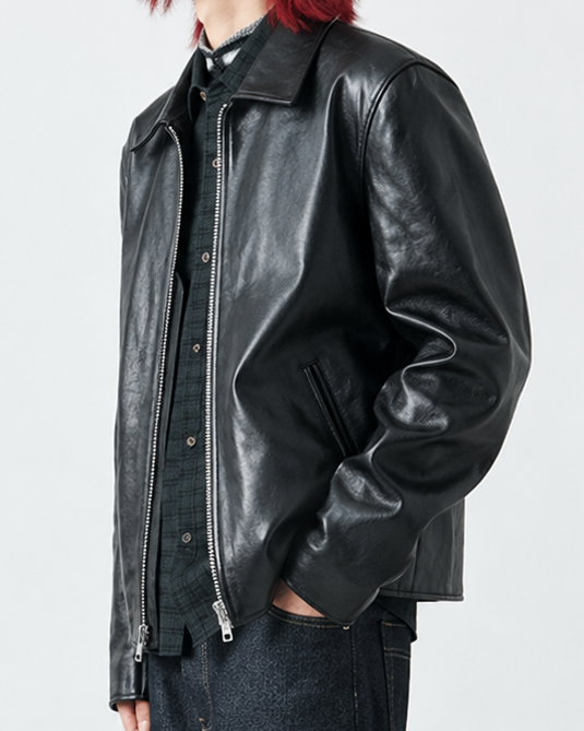 WRINKLE LEATHER JACKET