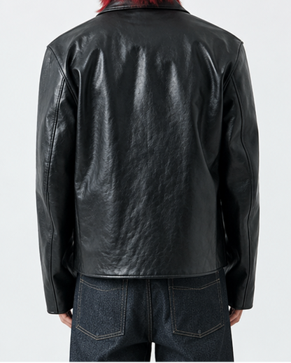 WRINKLE LEATHER JACKET