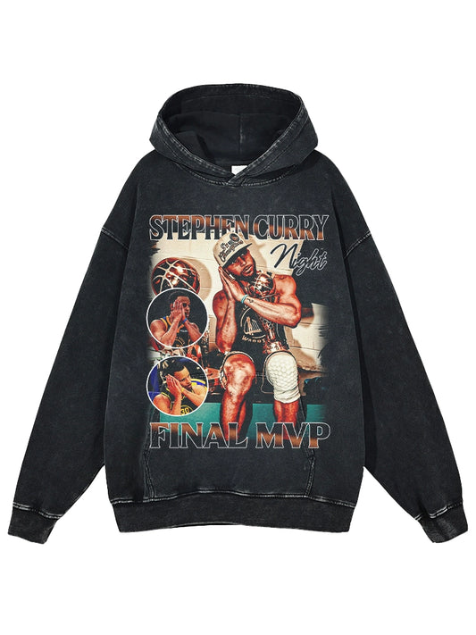 American retro NBA star print MVP hoodie AME01